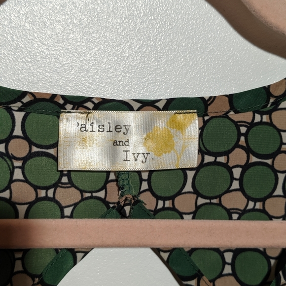 Paisley and Ivy Green Sleeveless Dress Size Large - Picture 2 of 5